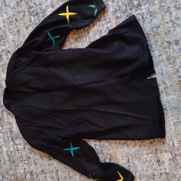 Vintage 1980's linen blazer, lined, one button, Adam Douglass Adrianna Papell - Picture 6 of 6